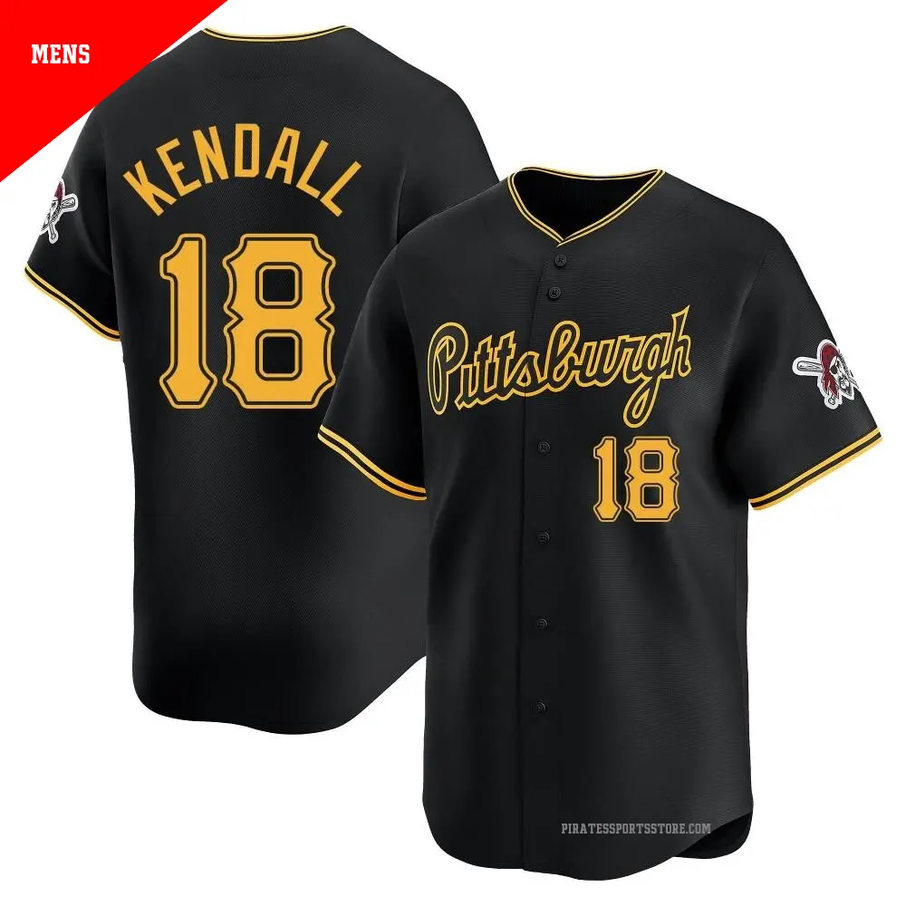 Men's ＃18 Jason Kendall Pittsburgh Pirates Black Limited Alternate Jersey