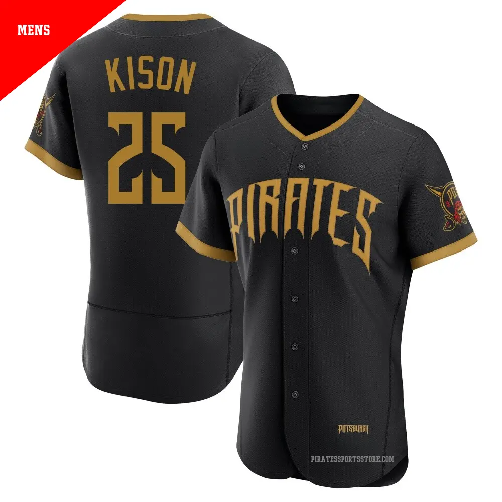 Men's ＃25 Bruce Kison Pittsburgh Pirates Black Authentic 2026 City Connect Stadium Jersey
