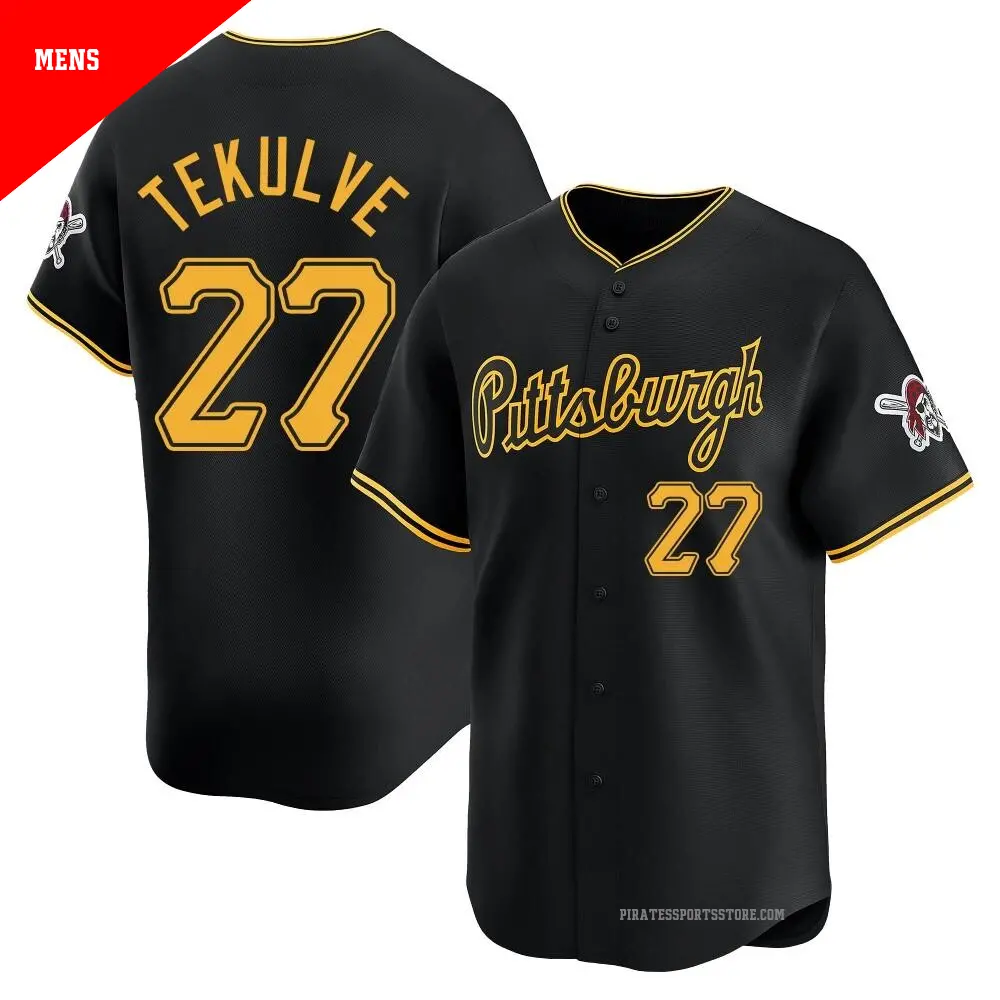 Men's ＃27 Kent Tekulve Pittsburgh Pirates Black Limited Alternate Jersey