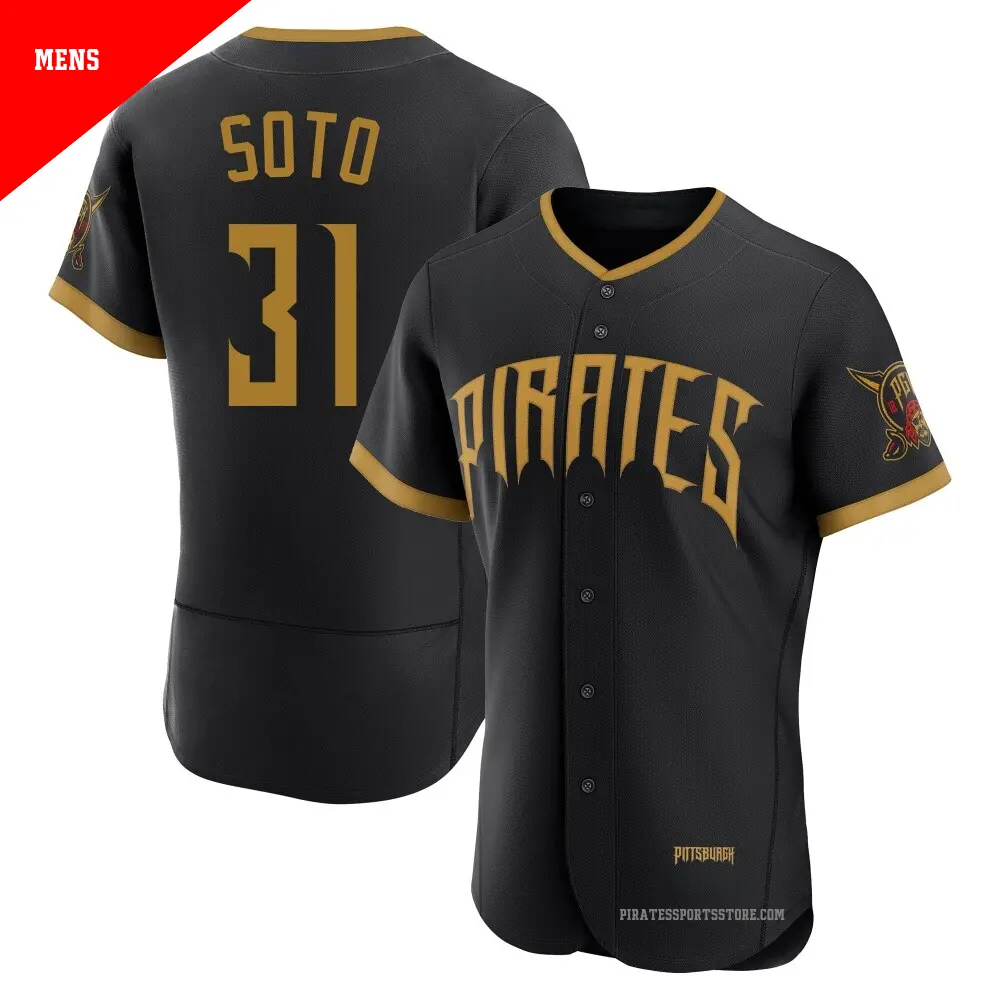 Men's ＃31 Gregory Soto Pittsburgh Pirates Black Authentic 2026 City Connect Stadium Jersey