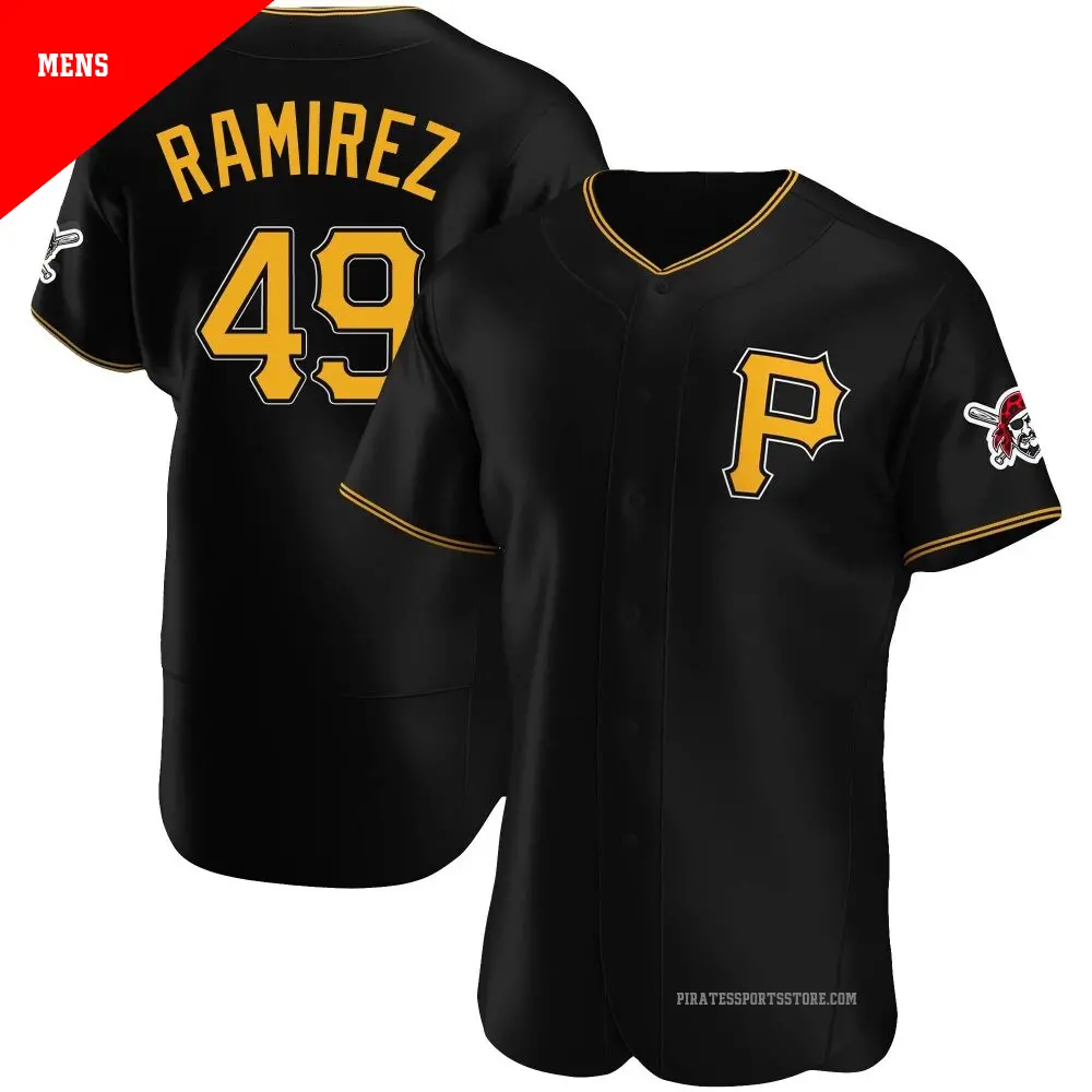 Men's ＃49 Yohan Ramirez Pittsburgh Pirates Black Authentic Alternate Jersey