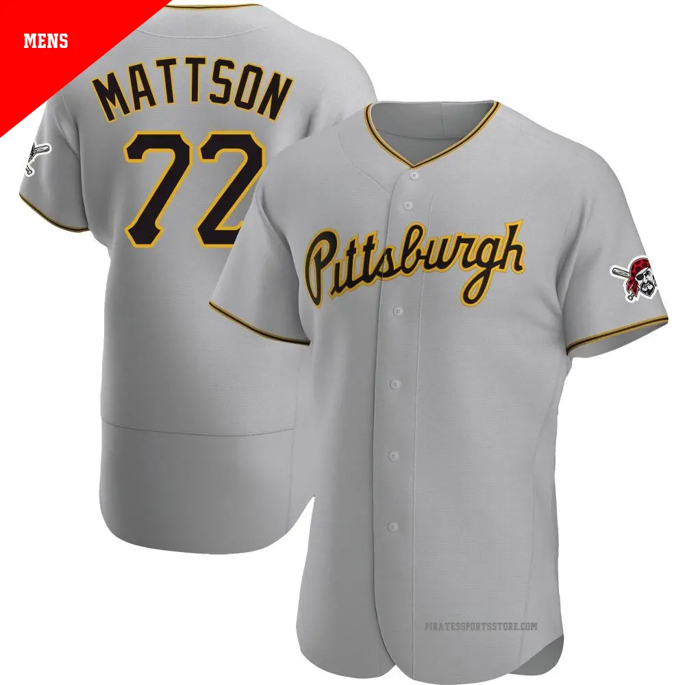 Men's ＃72 Isaac Mattson Pittsburgh Pirates Gray Authentic Road Jersey