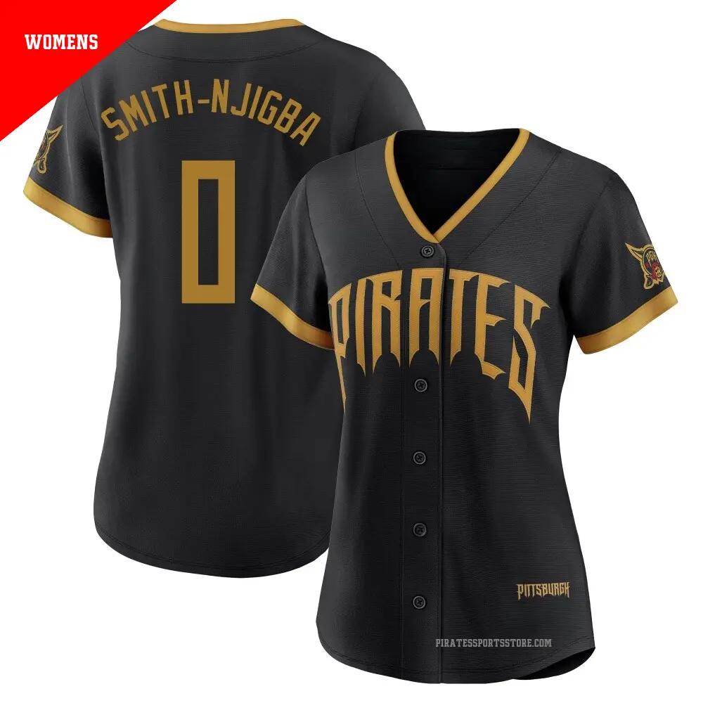 Women's ＃0 Canaan Smith-Njigba Pittsburgh Pirates Black Limited 2026 City Connect Stadium Jersey