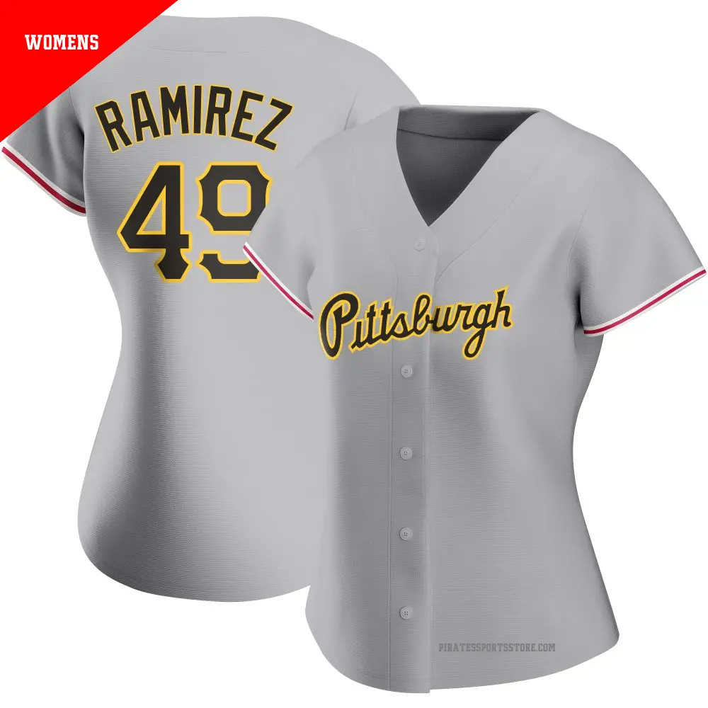 Women's ＃49 Yohan Ramirez Pittsburgh Pirates Gray Authentic Road Jersey