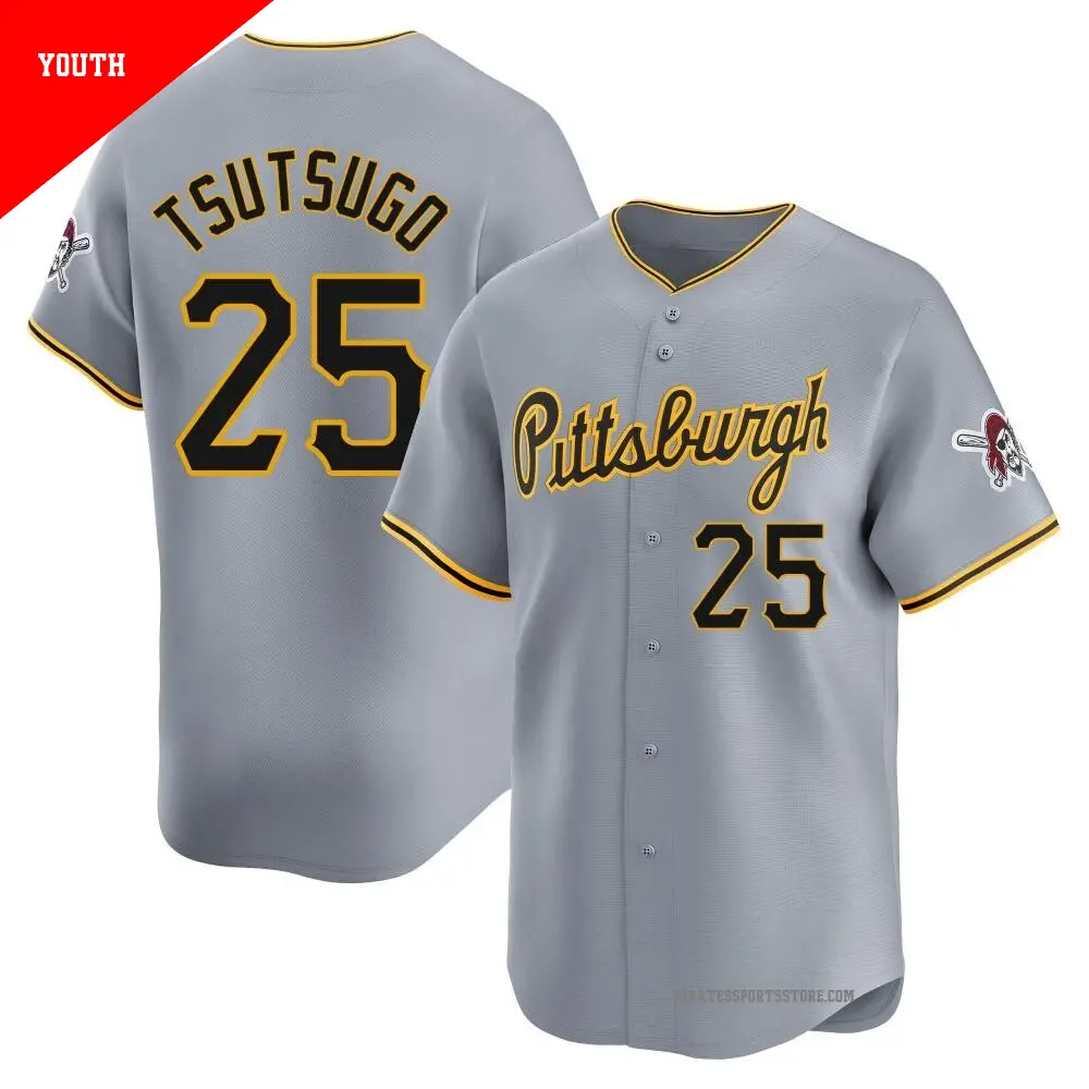 Youth ＃25 Yoshi Tsutsugo Pittsburgh Pirates Gray Limited Away Jersey