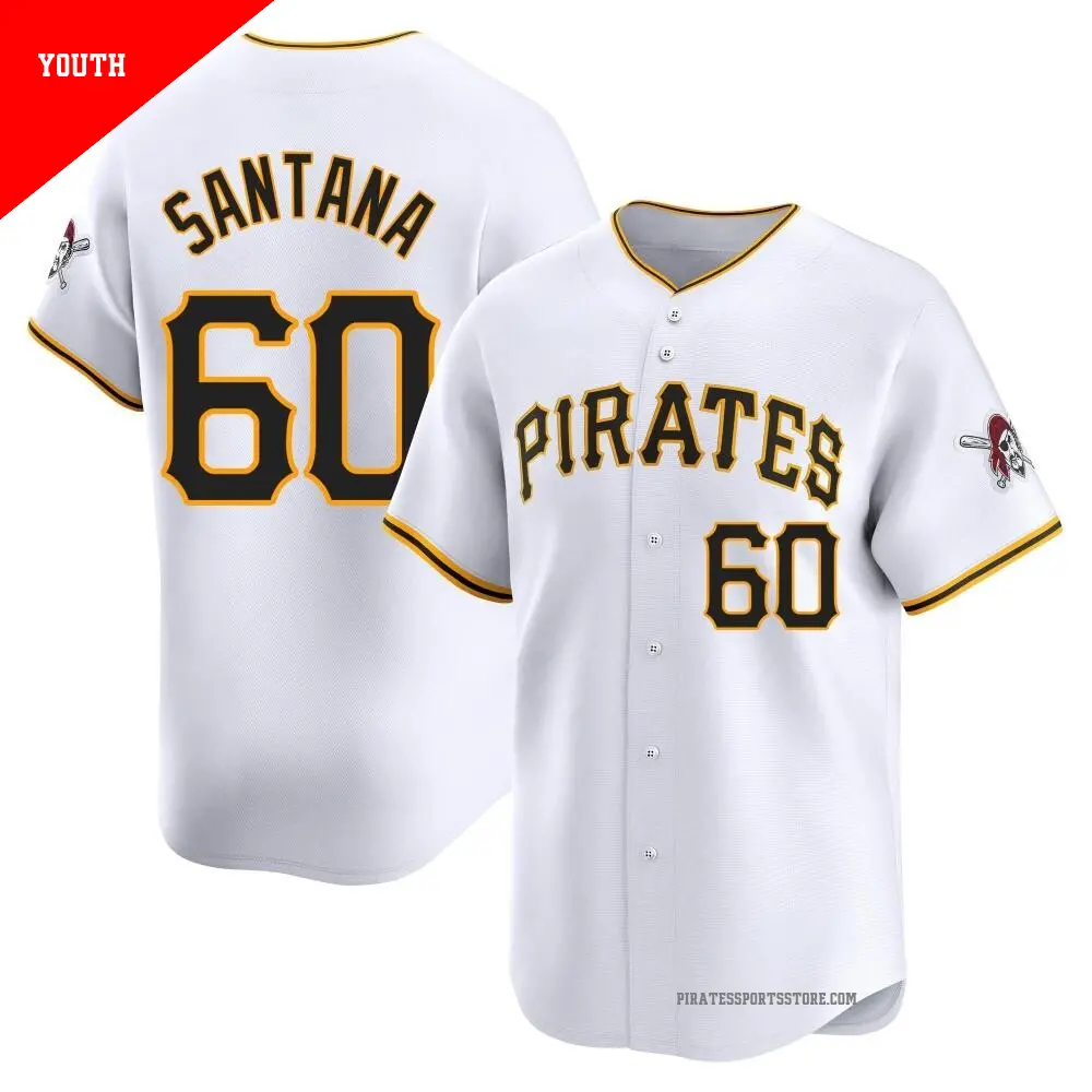 Youth ＃60 Dennis Santana Pittsburgh Pirates White Limited Home Jersey